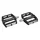 PEDALE VTT PLATEFORME DESCENTE / BMX NEWTON NOIR A ROULEMENTS ALU CNC FILETAGE 9/16 AVEC PICOTS ARGENT (PAIRE) 108x98mm