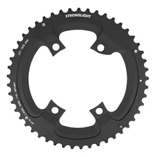 CHAINRING FOR ROAD BIKE- Ø 110 - 4 ARMS- 49T. -OUTER- TYPE SHIMANO ULTEGRA R8000/8050 BLACK CT2 STRONGLIGHT 11 SPEED-. (FOR CHAINRING 34T.)