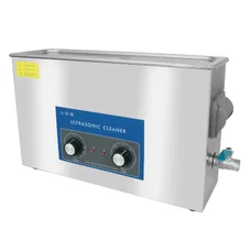 NETTOYEUR/BAC ULTRASONS PROFESSIONNEL ANALOGIQUE 10L 240 WATTS AVEC VANNE DE VIDANGE (505x135x150mm) -SPECIAL PETITE RAMPE DE CARBURATEUR (LARGEUR RAMPE MAXI 9cm) (QUALITE PREMIUM)