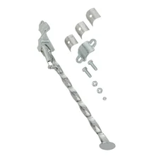 SIDE STAND FOR MOPED - PEUGEOT 103 SP, MVL- CHROMED TWISTED STEEL (LENGTH 340mm)  -SELECTION P2R-