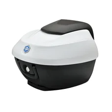 TOP CASE 36L VENDU AVEC LE SUPPORT+DOSSERET ORIGINE PIAGGIO 300-400 BEVERLY 2021> BLANC LUNA XB3 533 -CM323301-