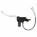 MAITRE CYLINDRE DE FREIN ADAPTABLE SYM 50-125 SYMPHONY S 2010>2014, 200 FIDDLE III 2015>2017 / PEUGEOT 50-125 TWEET 2010>2019  NOIR/ARGENT GAUCHE -P2R-