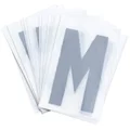 LETTRE PLAQUE PVC MOTO/SCOOTER 45mm  M  (VENDU PAR 10)