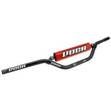 HANDLEBAR FOR 50cc MOTORBIKE VOCA CROSS - ALUMINIUM T6 - Ø22,2mm W 805mm H94mm -  BLACK WITH PAD RED