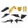FAIRINGS/BODY PARTS FOR KTM 125, 250 SX, 250, 450 SX-F, 250 XC, 250, 450 XC-F 2019> Black/gold (10 parts kit)   -POLISPORT-