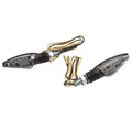 CLIGNOTANT UNIVERSEL REPLAY MINI CAP 12 LEDS TRANSPARENT/CARBONE (L 63mm / H 22mm / L 28mm) (PAIRE) (HOMOLOGUE CE) (PAIRE)
