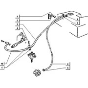 Tuyau aliment. reservoir-pompe ac-tuyau retour carb.