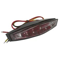 FEU ARRIERE UNIVERSEL REPLAY A LEDS TRIANGLE TRANSPARENT/NOIR AVEC STOP (6 LEDS ROUGES) (HOMOLOGUE CE)