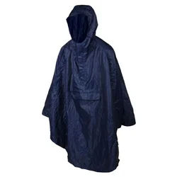 PONCHO ANTI PLUIE ADULTE P2R S/M BLEU MARINE WATERPROOF AVEC CAPUCHE - TAILLE 1.60 à 1.78m