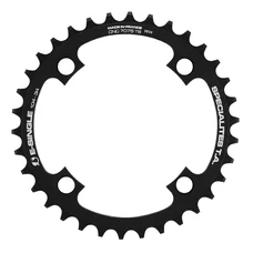 CHAINRING FOR E-BIKE - SINGLE 34teeth Ø104 BLACK TA E-SINGLE 4 ARMS ALU 7075 FOR BOSCH / BROSE / YAMAHA / GIANT / SHIMANO E-STEPS TA E-ONE