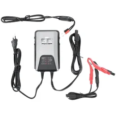 CHARGEUR DE BATTERIE ET MAINTIEN DE CHARGE SC POWER SC10 AUTOMATIQUE 6/12V COURANT DE SORTIE 1A (LIVRE AVEC PINCES CROCODILES + CONNEXIONS RAPIDES AVEC OEILLETS ET FUSIBLES)