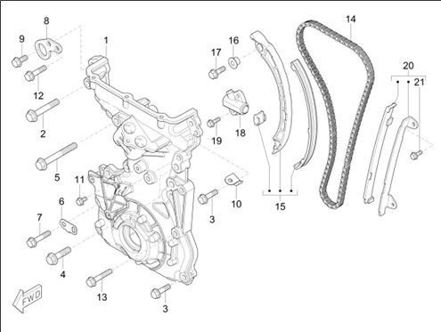 14_Courroie de distribution et couvercle