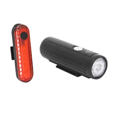 ECLAIRAGE VELO USB KIT NEWTON 350/10 LUMENS NOIR (AVANT+ARRIERE)