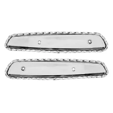 DECORATIVE SIDE BOARD (FOR TANK) FOR MOPED PEUGEOT 103 MVL, SP- TWISTED CHROME STEEL (PAIR)  -SELECTION P2R-