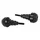 CRASHPADS/TOP BLOCK FOR YAMAHA MT 07 - ALU CNC ANODIZED BLACK - Round shaped (PAIR)  -AVOC-