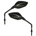 MIRROR FOR SCOOT REPLAY CLASS - BLACK MAT/CHROME Ø 8mm LEFT+RIGHT (PAIR) **