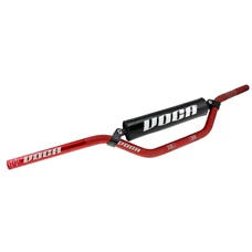 HANDLEBAR FOR 50cc MOTORBIKE VOCA CROSS - ALUMINIUM T6 - Ø22,2mm W 805mm H94mm -  RED WITH PAD BLACK