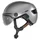 CASQUE VELO ADULTE ABUS URBAIN HUD-Y ACE ARGENT BRILLANT ECLAIRAGE INTEGRE TAILLE  M (54-58cm) REGLAGE MOLETTE (COMPATIBLE S-PEDELEC)