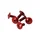 VIS TETE BOMBEE DE CARROSSERIE/CARENAGE/CAPOTAGE DIAM 6 x 15 mm ROUGE (VENDU PAR 6)  -SELECTION P2R-