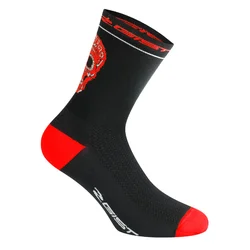 CHAUSSETTES / SOCQUETTES ETE GIST CRANE NOIR-ROUGE 44/47 - HAUTEUR 18CM (PAIRE) -5860