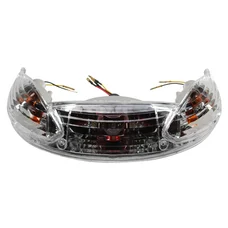 FEU ARRIERE SCOOT ADAPTABLE PEUGEOT 50 VIVACITY  AVEC CLIGNOTANTS TRANSPARENT (HOMOLOGUE CE) (760102)   -SELECTION P2R-