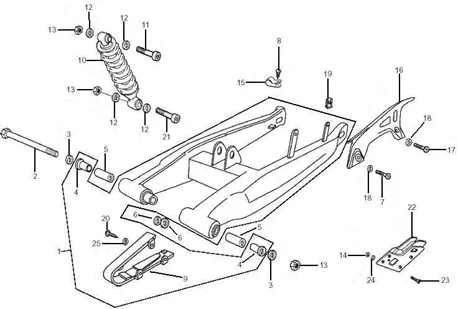 Suspension arrière - Amortisseur/s