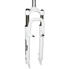 FORK- FOR MTB 27.5 " ZOOM COIL WHITE-ADJUSTABLE/LOCKOUT-TRAVEL  60MM - THREADLESS STEERER (285mm)Ø 1''1/8-28,6 OUTER COMPATIBLE V-BRAKE/DISC