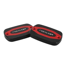 COVER FOR BRAKE MASTER CYLINDER FOR MAXISCOOTER YAMAHA 530 TMAX 2017>2019 - RECKLESS- BLACK/RED (PAIR)

