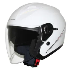 HELMET-OPEN FACE MT BOULEVARD SV DOUBLE VISORS - SOLID GLOSSY WHITE    XS