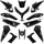 CARROSSERIE/CARENAGE MAXISCOOTER ADAPTABLE YAMAHA 500 TMAX 2008>2011 NOIR BRILLANT (KIT 13 PIECES)  -P2R-