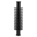 RADIATEUR/REFROIDISSEUR DE DURITE D'EAU ALU CNC NOIR FORME ROND (133 x 35 mm, FIXATION DURITE 17 mm)  -REPLAY-