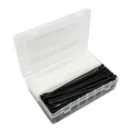 NYLON HOSE CLAMP (RILSAN TYPE) 4,8X200mm BLACK + TRANSPARENT (BOX OF 200 PARTS)- P2R SELECTION