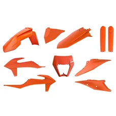 FAIRINGS/BODY PARTS FOR KTM 250, 300 EXC, 250, 350, 450, 500 EXC-F, 250, 300 XC-W, 250, 300 XCF-W 2020>  Orange KTM  (10 parts kit)   -POLISPORT-