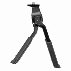 BEQUILLE VELO DOUBLE CENTRALE NEWTON BLEES NOIR AVEC 2 PIEDS RABATABLE DU MEME COTE LONGUEUR POUR VELO DE 24" à 29" - SUPPORTE MAX 40KGS