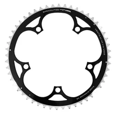 CHAINRING FOR ROAD BIKE- 5 Arms- 52T.Ø 135 -OUTER- ALUMINIUM BLACK- 7075 TA VENTO -CAMPAGNOLO TYPE- 9/10Speed.