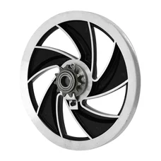 POULIE CYCLO ADAPTABLE PEUGEOT MBK 51 / 103 SP, MVL ALU ELLIPSE NOIR AVEC PIGNON 11 DTS  -SELECTION P2R-