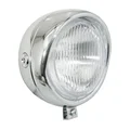 PHARE/PROJECTEUR CYCLO ADAPTABLE PEUGEOT/MBK ROND DIAM 135mm CHROME AVEC CASQUETTE CHROMEE (BA20d)  -SELECTION P2R-