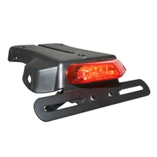 LICENSE PLATE HOLDER +LEDS TAIL LIGHT -RED- WITH BLACK LICENCE PLATE HOLDER  (CEE APPROVED)  -REPLAY- (L 150mm / H 52mm / Wd 128mm)