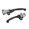 LEVIER DE FREIN/EMBRAYAGE MOTO OFF ROAD RETRACTABLE/PIVOT INCASSABLE HONDA 450 CRF R 2021>, 450 CRF RX 2021> NOIR (PAIRE)  -POLISPORT-