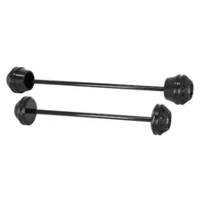 WHEEL AXLE PROTECTION PADS - ALUMINIUM FOR YAMAHA 700 MT-07 2014>2016 BLACK (FRONT+REAR)  -AVOC-