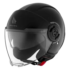 HELMET-OPEN FACE MT VIALE SV DUAL SCREEN- SOLID- GLOSS BLACK S (ECE 22.06)