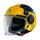 HELMET-OPEN FACE MT VIALE SV S BETA D3 DUAL SCREEN- BLUE/MATT YELLOW   XS (ECE 22.06)