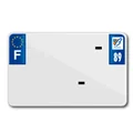 PLAQUE IMMATRICULATION MOTO TIFLEX ALU PREPERCEE 210x130 DEP. 89 VIERGE (VENDU PAR 10)