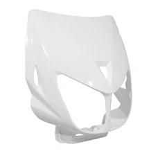 PLAQUE PHARE/TETE DE FOURCHE 50 A BOITE ADAPTABLE DERBI 50 SENDA 1994>2010 BLANC BRILLANT  -P2R-