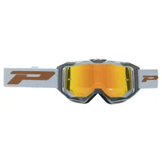 MASQUE/LUNETTES CROSS PROGRIP 3303 FL VISTA MULTILAYERED GRIS FONCE/GRIS ECRAN MIROIR ORANGE ANTI-RAYURES/ANTI U.V./ANTI-BUEE (HOMOLOGUE CE-EN-N° AC-96025 REV.2)