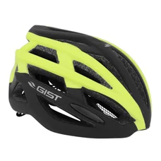 EBIKE ADULT HELMET GIST PLANET BLACK/MATT GREEN LEMON  IN-MOLD EURO 58-62 RATCHET SETTING 212GRS