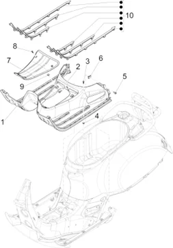 Protection centrale - Repose-pieds