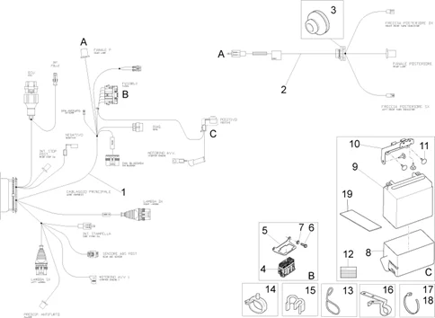 Circuit electrique arrière