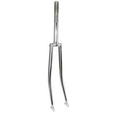 FORK- FOR URBAN BIKE 700C FOR SPORTS BIKE-STEEL CHROME - RIGID CURVED -THREADED STEERER (240/120mm)Ø 1"-22,2 INNER