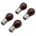 LIGHT BULB 12V 21/5W STANDART P21/5W FOOT BAY15D RED (TAIL+BRAKE LIGHT) (x4)  -REPLAY